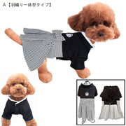犬服 袴 羽織り わんちゃん コスチューム コスプレ ハロウィン つなぎ ロンパース ２ピース スナップボタン 半袖 ツーピース お正月 記念撮影 ハロウィーン 犬用 洋服 ドッグウェア ドッグウエア ペット用 超小型犬 小型犬 中型犬 可愛い おしゃれ かっこいい ブラック