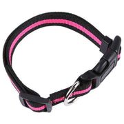 首輪 カラー イヌ 犬 ネコ 猫 小型犬 中型犬 ペットグッズ Dカン ペット用品 お散歩グッズ ライン入り バックル 長さ調節可 シンプル カジュアル ベーシック 定番 お出かけ 散歩 黒 青 赤 橙 ピンク 緑