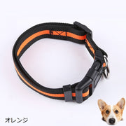 首輪 カラー イヌ 犬 ネコ 猫 小型犬 中型犬 ペットグッズ Dカン ペット用品 お散歩グッズ ライン入り バックル 長さ調節可 シンプル カジュアル ベーシック 定番 お出かけ 散歩 黒 青 赤 橙 ピンク 緑