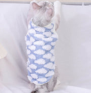ペットウェア ベスト ボア 猫服 犬服 洋服 キャットウェア ドッグウェア 袖なし プルオーバー もこもこ カジュアル お洒落 可愛い ペット服