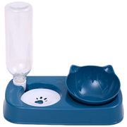 ペット用食器 フードボウル 自動給水器付き 犬用 猫用 餌入れ 水入れ 猫耳型 給水ボトル えさ皿 傾斜あり 食べやすい 食器台 水飲み器 お留守番 ペット用品 ペットグッズ イヌ用 ネコ用