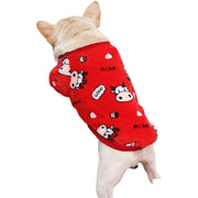 ドッグウェア ペットウェア トレーナー フリース プルオーバー 犬の服 犬服 洋服 ペット用品 小型犬 猫 長袖 袖付き ヒョウ柄 ウシ アボカド クリスマス トナカイ 防寒 お散歩 お出かけ おしゃれ かわいい いぬ 猫 ねこ