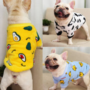 ドッグウェア ペットウェア トレーナー フリース プルオーバー 犬の服 犬服 洋服 ペット用品 小型犬 猫 長袖 袖付き ヒョウ柄 ウシ アボカド クリスマス トナカイ 防寒 お散歩 お出かけ おしゃれ かわいい いぬ 猫 ねこ