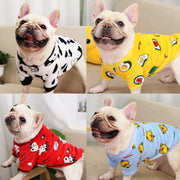 ドッグウェア ペットウェア トレーナー フリース プルオーバー 犬の服 犬服 洋服 ペット用品 小型犬 猫 長袖 袖付き ヒョウ柄 ウシ アボカド クリスマス トナカイ 防寒 お散歩 お出かけ おしゃれ かわいい いぬ 猫 ねこ