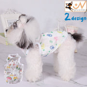 ペットウェア タンクトップ 犬服 猫服 犬用ウェア ドッグウェア 白 プリント 可愛い おしゃれ お散歩 記念写真 インスタ映え ギフト プレゼント ワンちゃん イヌ ネコ ドッグ