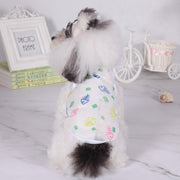 ペットウェア タンクトップ 犬服 猫服 犬用ウェア ドッグウェア 白 プリント 可愛い おしゃれ お散歩 記念写真 インスタ映え ギフト プレゼント ワンちゃん イヌ ネコ ドッグ