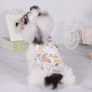 ペットウェア タンクトップ 犬服 猫服 犬用ウェア ドッグウェア 白 プリント 可愛い おしゃれ お散歩 記念写真 インスタ映え ギフト プレゼント ワンちゃん イヌ ネコ ドッグ
