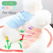 ドッグウェア 犬服 キャットウェア ペットウェア タンクトップ カットソー ノースリーブ 夏 春 犬 猫 小型犬 中型犬 バッグロゴ パステル 犬の服 猫の服 猫服 洋服 秋