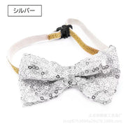 ペット用蝶ネクタイ 単品 ペット用アクセサリー 犬用 猫用 小型犬 ドッググッズ キラキラ スパンコール おしゃれ かわいい 首飾り チョーカー お誕生日 イベント いぬ イヌ ドッグ ねこ ネコ キャット コスプレ コスチューム 衣装