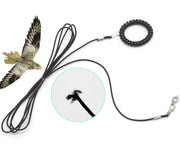 鳥用リード バードリード インコ オウム 小鳥 リード 2m リストストラップ付き シンプル 外出 散歩 お出かけシーン 迷子防止 鳥用品 ペット用品 黒 ブラック