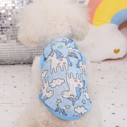 ドッグウェア ペットウエア タンクトップ ベスト トップス 薄手 犬の服 犬服 猫服 パイピング 透け感 袖なし プルオーバー ノースリーブ カジュアル イラスト プリント柄 おしゃれ かわいい キュート 犬用 小型犬 中型犬 ペット用品 お出かけ お散歩 汚れ防止 ペットグッズ ワンちゃん サボテン イチゴ クマ スイカ ユニコーン ウサギ パイナップル 夏 春 秋