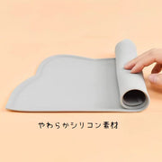 ペット用ランチョンマット フードマット ペット用品 猫 犬 ネコ イヌ 汚れ防止 防水 洗える 猫型 食器 マット 敷物 食べこぼし