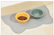 ペット用ランチョンマット フードマット ペット用品 猫 犬 ネコ イヌ 汚れ防止 防水 洗える 猫型 食器 マット 敷物 食べこぼし