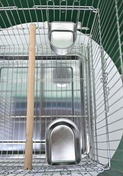 小動物用食器 フードボウル ケージ取り付け可能 エサ皿 エサ入れ 水入れ 餌皿 餌入れ ペット用品 ステンレス 鳥 オウム ウサギ リス シンプル ペットグッズ