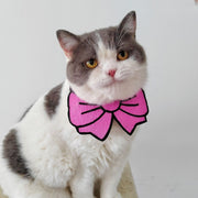 ペット用スタイ ペット スタイ ビブ ニット よだれかけ リボン 大きめ 大ぶり 犬 猫 イヌ ネコ かわいい おしゃれ キュート ペット用品 犬服 アクセサリー イベント 誕生日 記念日