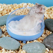 小動物用トイレ ハムスター 砂浴び 砂遊び 砂場 ペット用品 ねこ型 丸型 脚付き クリア 可愛い シンプル ペットグッズ