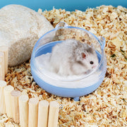小動物用トイレ ハムスター 砂浴び 砂遊び 砂場 ペット用品 ねこ型 丸型 脚付き クリア 可愛い シンプル ペットグッズ
