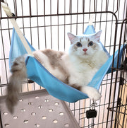 猫用ハンモック ベッド ケージ用 猫 ネコ ペット用品 吊り下げ 取り付け簡単 フック付き メッシュ 通気性 涼しい 春夏 洗える