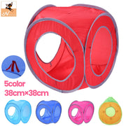 ペットトンネル キャットトンネル ペット用品 ペット用 犬用 猫用 トンネル プレイトンネル おもちゃ 折りたたみ可能 正方形 ３つ穴 青色 赤色 猫グッズ 犬グッズ カラバリ豊富 運動不足解消 ストレス解消