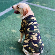 ペットウェア ドッグウェア Ｔシャツ カットソー 半袖 迷彩柄 犬服 大型犬 中型犬 春 夏 秋 カモフラージュ柄 カモフラ側 通気性 ペット用 犬用 カジュアル かわいい お洒落 ドッグウエア 汚れ防止