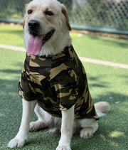ペットウェア ドッグウェア Ｔシャツ カットソー 半袖 迷彩柄 犬服 大型犬 中型犬 春 夏 秋 カモフラージュ柄 カモフラ側 通気性 ペット用 犬用 カジュアル かわいい お洒落 ドッグウエア 汚れ防止