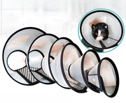 エリザベスカラー ペット用 ペット用品 犬 猫 ソフトタイプ 7号 6号 5号 4号 面ファスナー 簡単取付 傷舐め防止 噛み防止 ひっかき防止 半透明 無地 シンプル 着脱簡単