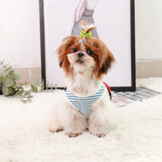 ペットウェア タンクトップ バッグ付き 取り外し可能 犬用 猫用 ドッグウェア キャットウェア 袖なし プルオーバー ボーダー柄 縞々 カジュアル お洒落 可愛い かわいい お散歩 お出かけ 普段使い ペット服 犬の服 猫の服