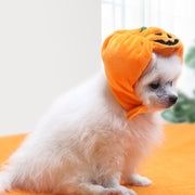 ペット用帽子 コスプレ 犬用 猫用 ペットウェア ペット用品 コスチューム 仮想 かぼちゃ パンプキン ハロウィン 被り物 面ファスナー かわいい キュート