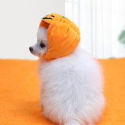 ペット用帽子 コスプレ 犬用 猫用 ペットウェア ペット用品 コスチューム 仮想 かぼちゃ パンプキン ハロウィン 被り物 面ファスナー かわいい キュート