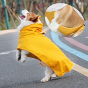 犬用レインコート ペット用品 ペットウェア DOG カッパ 雨具 ポンチョ型 フード付き 中型犬 大型犬 大きめ 被り型 雨対策 散歩 お出かけ レインウェア 雨の日 おさんぽ かわいい おしゃれ 無地 プリント ウサギ 恐竜 大きいサイズ