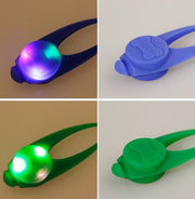 ペット用アクセサリー 首輪アクセサリー LEDライト チャーム 光る ボタン電池式 犬 ドッグ ペット用品 散歩 夜間 ブルー 青 レッド 赤 グリーン 緑 ピンク オレンジ シリコン ホワイト 白