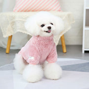 ペットウェア セーター ボア ペット用 犬 ドッグウェア 袖あり モコモコ クマ ワンポイント 暖かい 秋冬 かわいい おしゃれ お出かけ お散歩