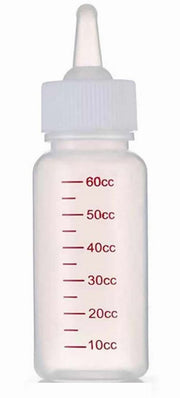 ペット用哺乳瓶 哺乳器 60ml 子猫 子犬 小動物 ミルクボトル 乳首付き 授乳 介護 栄養補給 水分補給 水やり ネコ イヌ