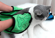 ペット用タオル バスタオル ボディタオル 犬 イヌ いぬ 猫 ネコ ねこ 薄手 手袋型 ループ付き 吸水 速乾