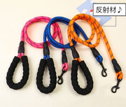 リード 犬用 ペット用品 牽引紐 1.2ｍ 1.5ｍ リーシュ 小型犬 中型犬 大型犬 お散歩紐 牽引ロープ 反射材 ソフトグリップ 夜間 安全対策 ソフトハンドル 柔らかい いぬ イヌ