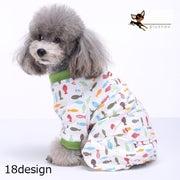 ドッグウェア ペットウェア 犬服 犬用 つなぎ カバーオール ロンパース パーカー プルオーバー 長袖 洋服 アニマル柄 ハート柄 デザイン豊富 ペット用品 フード付き 袖付き 可愛い