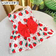 ペット用ワンピース ドレス 犬服 猫服 リボン ドッグウエア キャットウエア ノースリーブ 花柄 フラワープリント ストライプ お出掛け おめかし 記念日 ペット用品 わんちゃん ねこちゃん