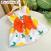 ペット用ワンピース ドレス 犬服 猫服 リボン ドッグウエア キャットウエア ノースリーブ 花柄 フラワープリント ストライプ お出掛け おめかし 記念日 ペット用品 わんちゃん ねこちゃん