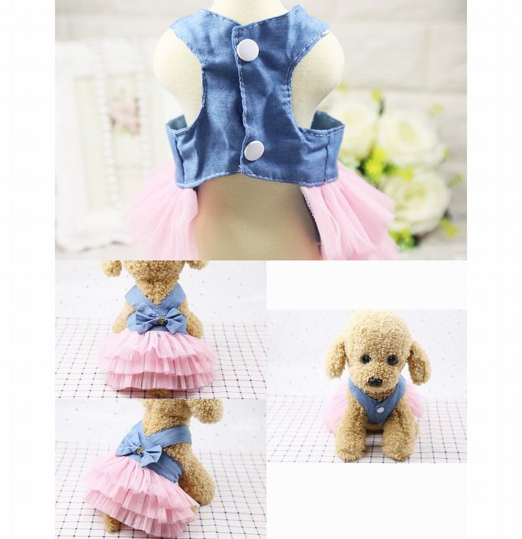 ペット用ドレス 犬服 猫服 ワンピース チュール リボン 商品画像5