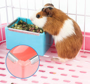 小動物用食器 ケージ ゲージ 取り付け エサ入れ フードボックス 餌入れ 餌やり ペット うさぎ ウサギ モルモット チンチラ ハムスター デグー げっ歯類 ごはん フード入れ 固定 かじり対策