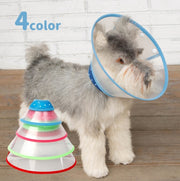 エリザベスカラー ペット用 犬用品 猫用品 小型犬 中型犬 ソフトタイプ 水玉 ドット シンプル スナップボタン 傷舐め防止 噛み防止 ひっかき防止 半透明 ケア用品