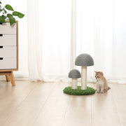 爪とぎ キノコ型 猫用 ネコ ねこ つめとぎ 爪とぎタワー 床置き 猫用爪とぎ 人口芝 麻 室内 インテリア ユニーク 可愛い ストレス発散 猫用品 ペット用品 玩具 お手入れ 爪研ぎ 爪みがき
