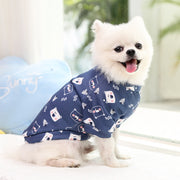 ドッグウェア 犬服 トレーナー 長袖 ペット 小型犬 猫 洋服 スウェット 厚手 裏起毛 防寒 暖かい 秋冬 プリント 可愛い