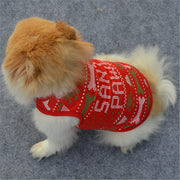 犬服 ドッグウェア 犬用ウェア 犬用シャツ タンクトップ 袖なし ノースリーブ クリスマスカラー Christmas Xmas ロゴプリント 洋服 ペット用  超小型犬用 小型犬用 中型犬用 イヌ用 ワンちゃん用  DOG 可愛い お散歩 お出掛け シンプル