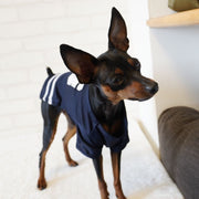 ペット服 Tシャツ ドッグウエア ナンバー ロゴ 袖あり プルオーバー 犬 散歩 お出掛け 薄手 メッシュ 春 夏 ライン スポーツテイスト ユニフォーム風 犬用品 ペットグッズ ブルー レッド イエロー ブラック