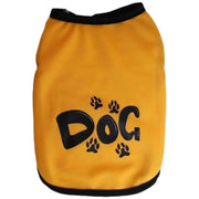 ペット用タンクトップ ペットウェア 犬服 猫服 犬用ウェア ドッグウェア 英字 ロゴ 可愛い おしゃれ お散歩 記念写真 ギフト プレゼント ワンちゃん ネコちゃん イヌ ネコ 黄色 ブラウン 赤 グレー