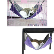 猫用 ハンモック ベッド ケージ用 小型犬 小動物 ウサギ ペット用品 防水 リバーシブル 両面 年中 夏冬両用 吊り下げ 取り付け簡単 フック付き