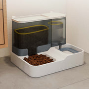 自動給水器 エサ入れ付き 水入れ 餌入れ ペット用品 猫用品 犬用品 大容量 残量が分かる 留守番 フードボウル ウォーターボウル おしゃれ シンプル ペットグッズ イヌ ネコ