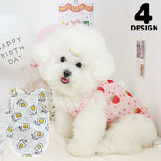 ドッグウェア 犬服 タンクトップ ベスト ペット 小型犬 猫 洋服 ノースリーブ 袖なし 薄手 透け感 通気性 春夏 プリント 可愛い
