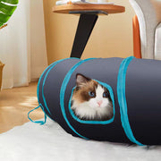 猫用おもちゃ キャットトンネル トンネル型 穴あき 玩具 ペット用品 キャットトイ トーイ オモチャ 折り畳み クネクネ 運動不足解消 楽しい 遊び ペットグッズ ねこ ネコ